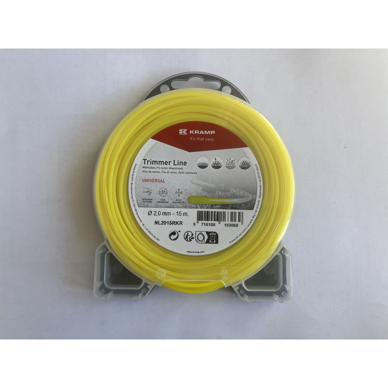 1 Kramp NL2015RKR Fil de coupe D. 2mm 15m rond jaune Kramp