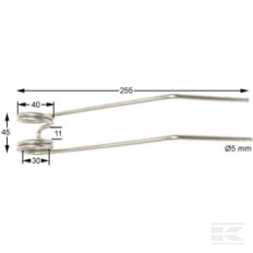 Kramp 56506500121 Dent pour râteau de jardin PH 232