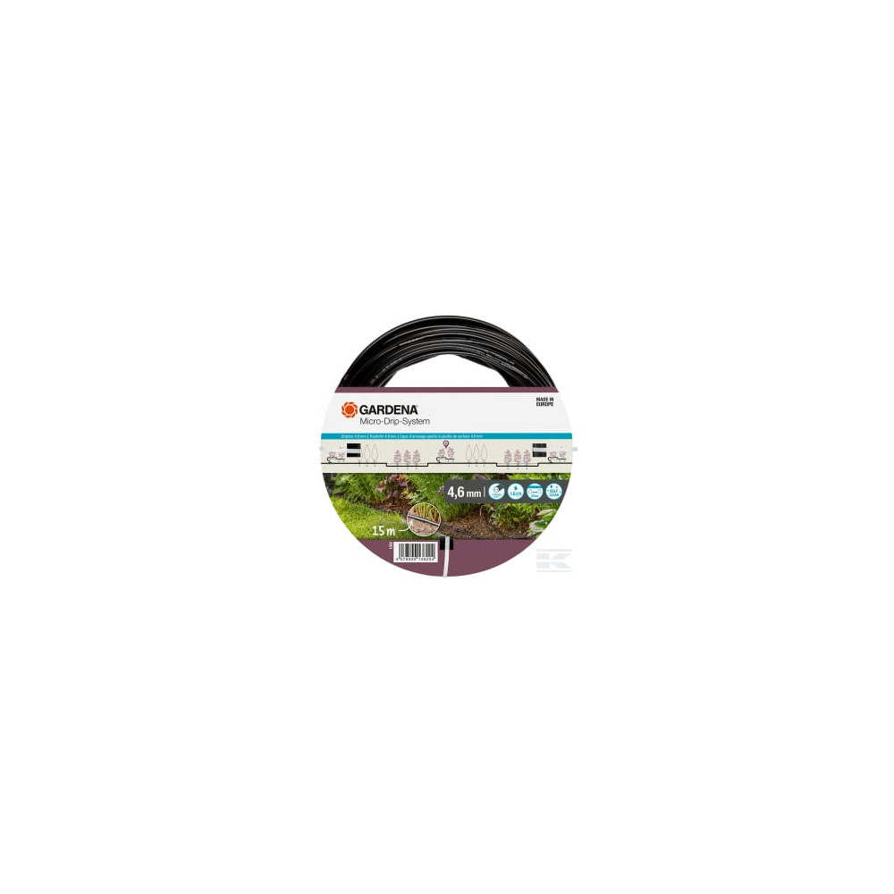Gardena GA01362 Ligne d'irrigation micro-goutte 4,6 mm (3/16"), 15 m