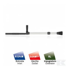 Kramp HD400300 Double lance 985 mm, acier inoxydable