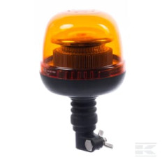 Kramp LA20020 Gyrophare LED, 24W, 12-24V, ambre, montage sur poteau flexible, Ø 128mm x215mm, Kramp
