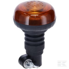 Kramp LA20092 Gyrophare LED, profil bas, 15W, 12-24V, ambre, montage sur poteau flexible, Ø 86mm x138mm