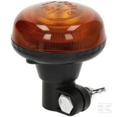 Kramp LA20093 Gyrophare LED, profil bas, 15W, 12-24V, ambre, pôle din, Ø 86mm x97mm