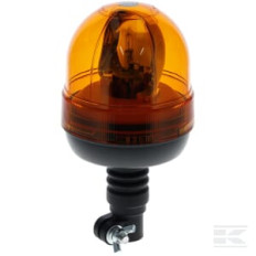 Kramp LA250101 Gyrophare halogène, 55W, 12V, ambre, montage sur poteau flexible, Ø 127mm x 240mm, Kramp