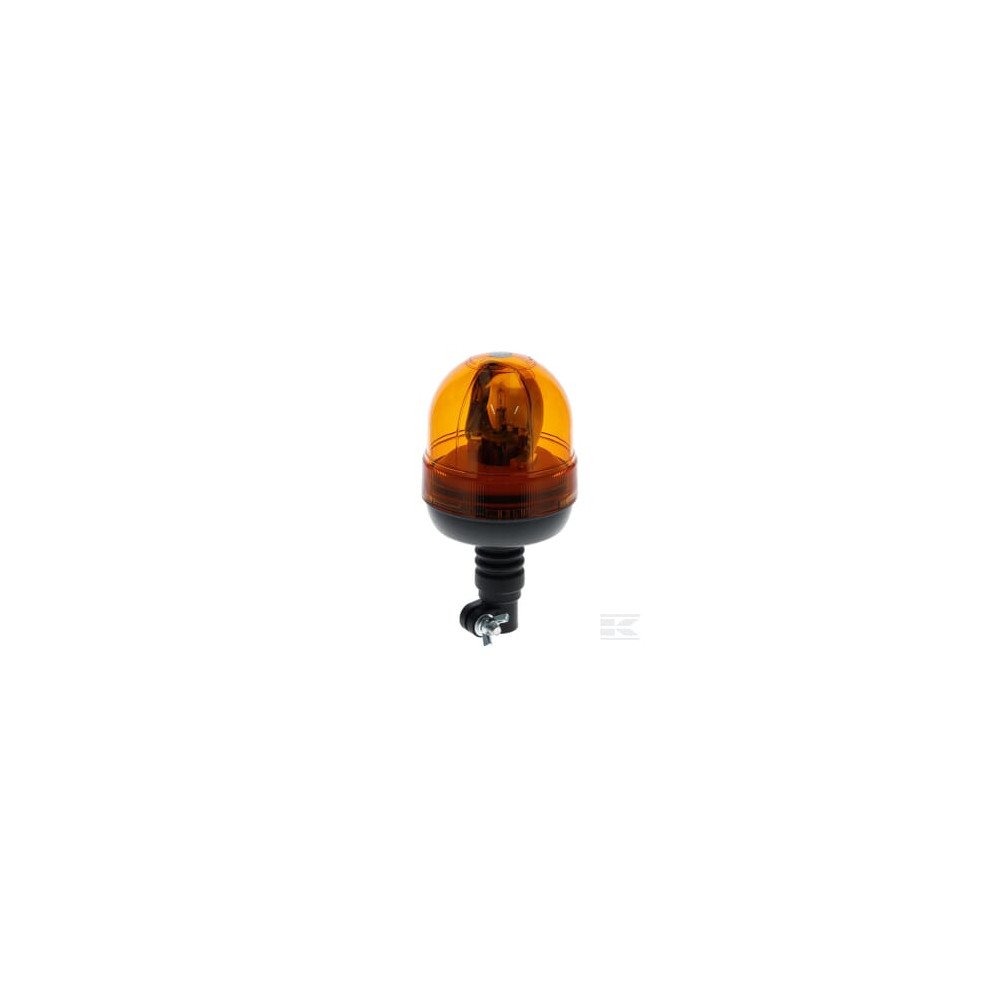 Kramp LA250101 Gyrophare halogène, 55W, 12V, ambre, montage sur poteau flexible, Ø 127mm x 240mm, Kramp