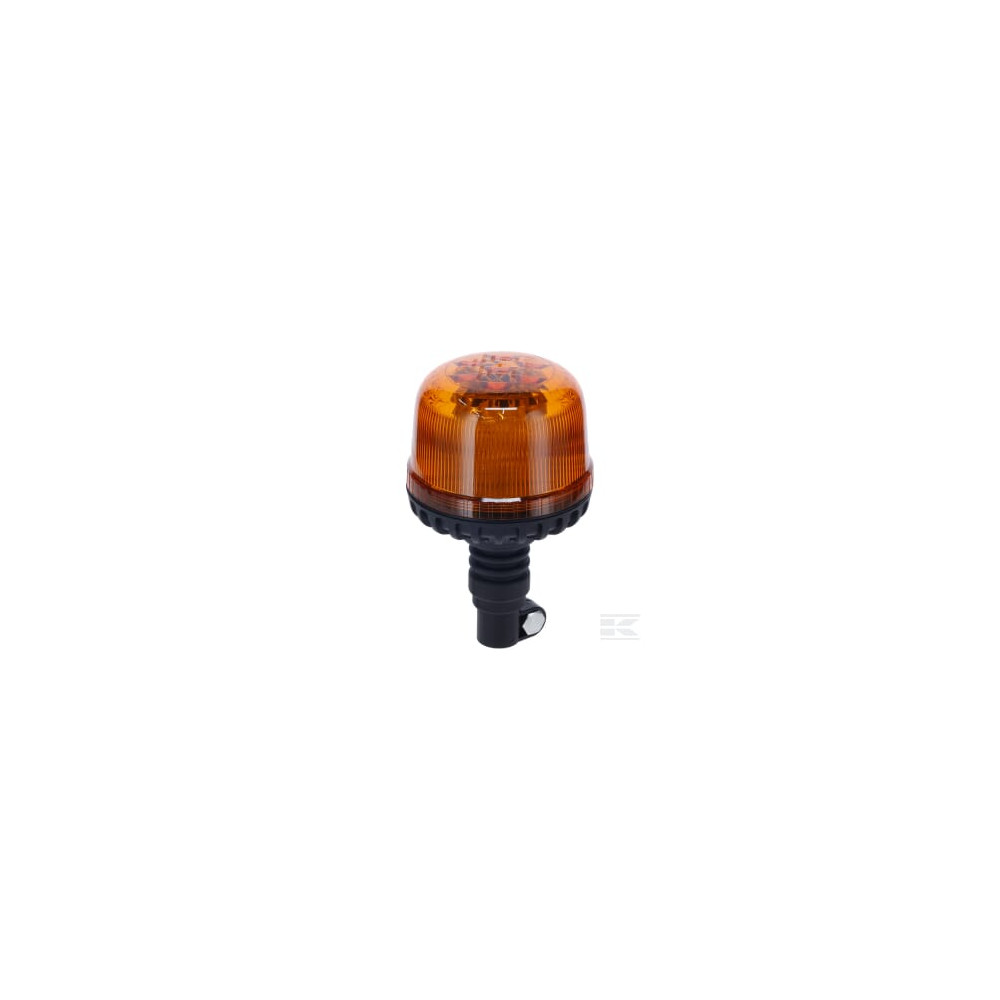 Kramp LA20090 Gyrophare LED, 20W, 12-24V, ambre, montage sur poteau flexible, Ø 126mm x201mm