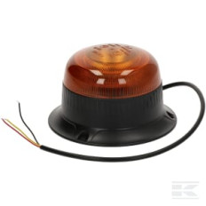 Kramp LA20094 Gyrophare LED, profil bas, 15W, 12-24V, orange, à visser, Ø 86mm x67mm