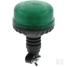Kramp LA20028G Gyrophare LED, profil bas, 17 W, 12-24 V, verte, montage sur poteau flexible, Ø 115 mm x 179 mm