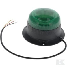 Kramp LA20094G Gyrophare LED, profil bas, 15 W, 12-24 V, vert, à visser, Ø 86 mm x 67 mm