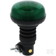 Kramp LA20092G Gyrophare LED, profil bas, 15 W, 12-24 V, verte, montage sur poteau flexible, Ø 86 mm x 138 mm