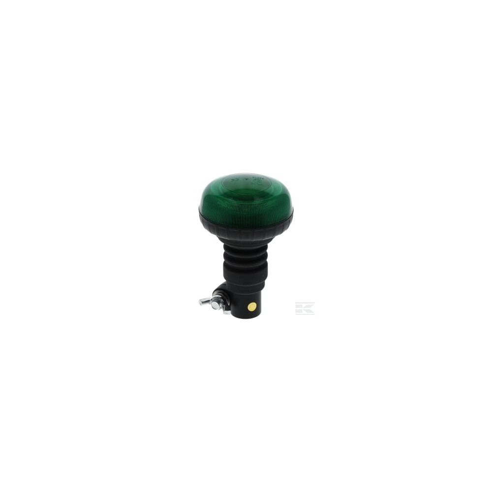 Kramp LA20092G Gyrophare LED, profil bas, 15 W, 12-24 V, verte, montage sur poteau flexible, Ø 86 mm x 138 mm