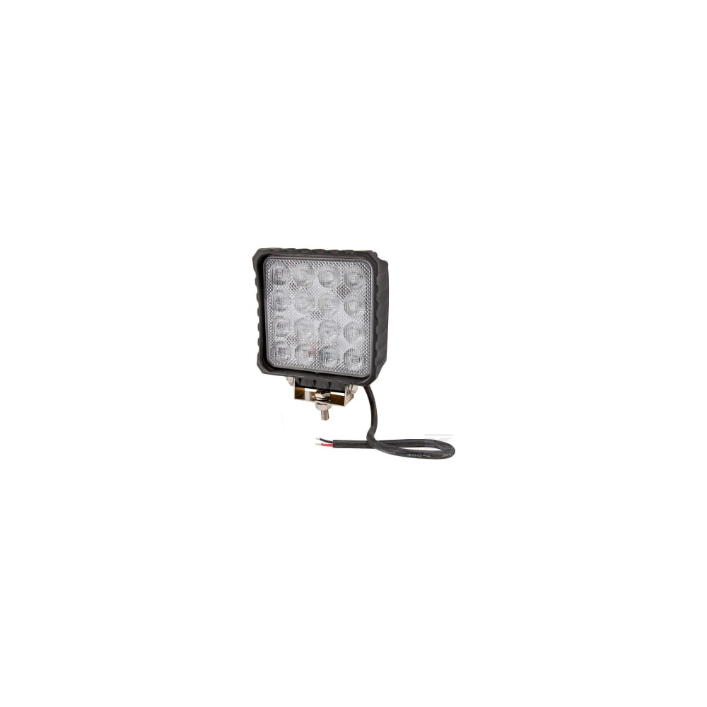 Kramp LA10047 Phare de travail LED carré 48W 3840lm, 10/30V, 112x54.5x136mm, faisceau large, 16 LED Kramp