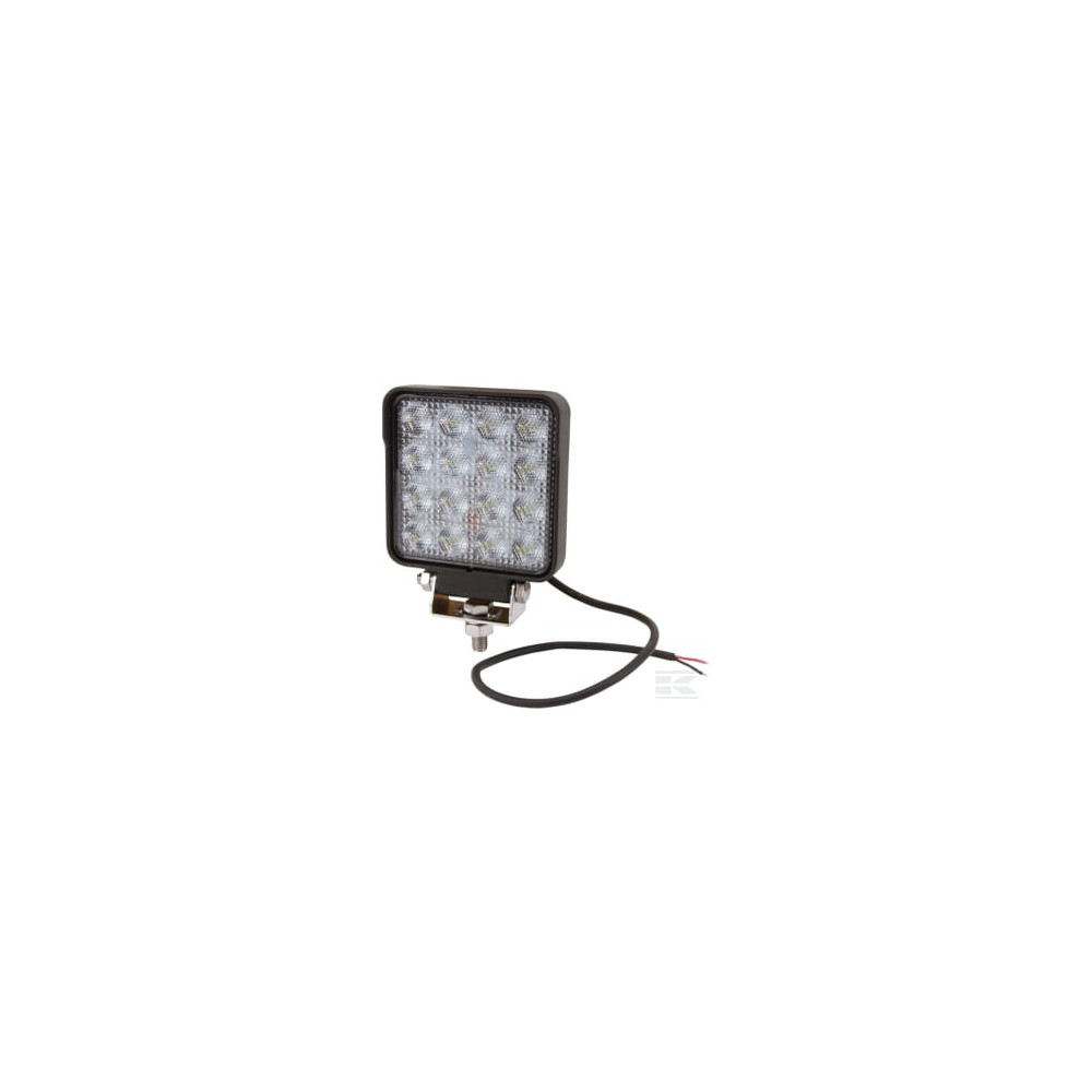 Kramp LA10023 Phare de travail LED 25W, 3040lm,carré 25W 2500lm, 10/30V, 108x48x108mm faisceau large 16 LED Kramp
