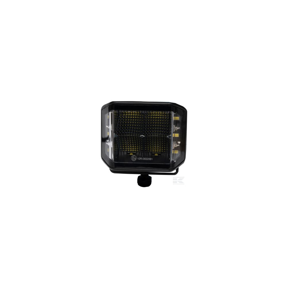 Kramp LA10613 Phare de travail LED, 70W, 8400 lm, carré, 12/24V, blanc, 97x77x75mm prise Deutsch, faisceau diffus, 10 LED