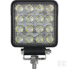 Kramp LA10024 Phare de travail LED 25W, 3040lm,carré 25W 2500lm, 10/30V, 108x48x108mm très longue portée 16 LED Kramp