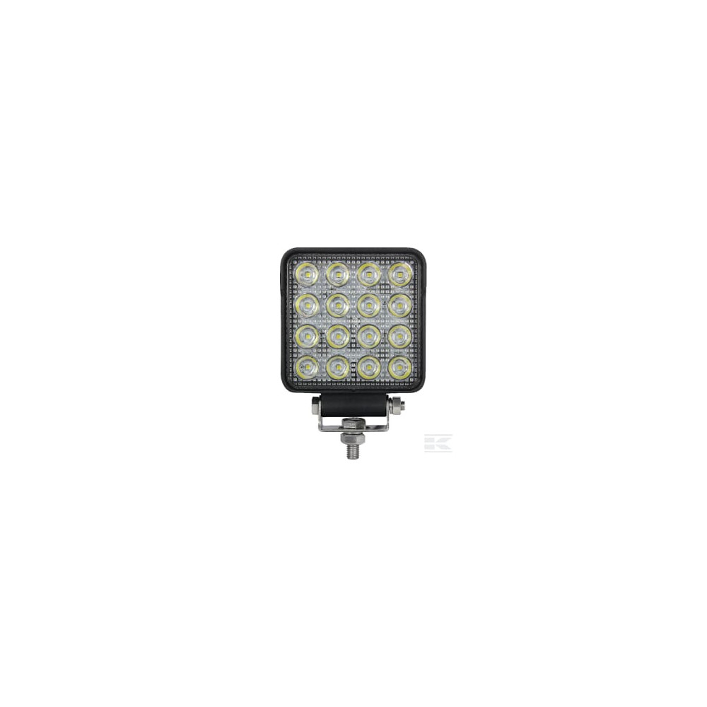 Kramp LA10024 Phare de travail LED 25W, 3040lm,carré 25W 2500lm, 10/30V, 108x48x108mm très longue portée 16 LED Kramp