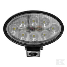 Kramp LA10558 Lampe de travail LED, 56 W, 5320 lm, ovale, blanc, 10/30 V, 160x100x74 mm, prise Deutsch, Wide flood, 8 LED Kra
