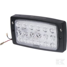 Kramp LA80300 Feu de travail LED rectangulaire 27W 3375lm 10-30V, blanc,182.5x48x101.5mm prise AMP, Combo, 18 LED Kramp