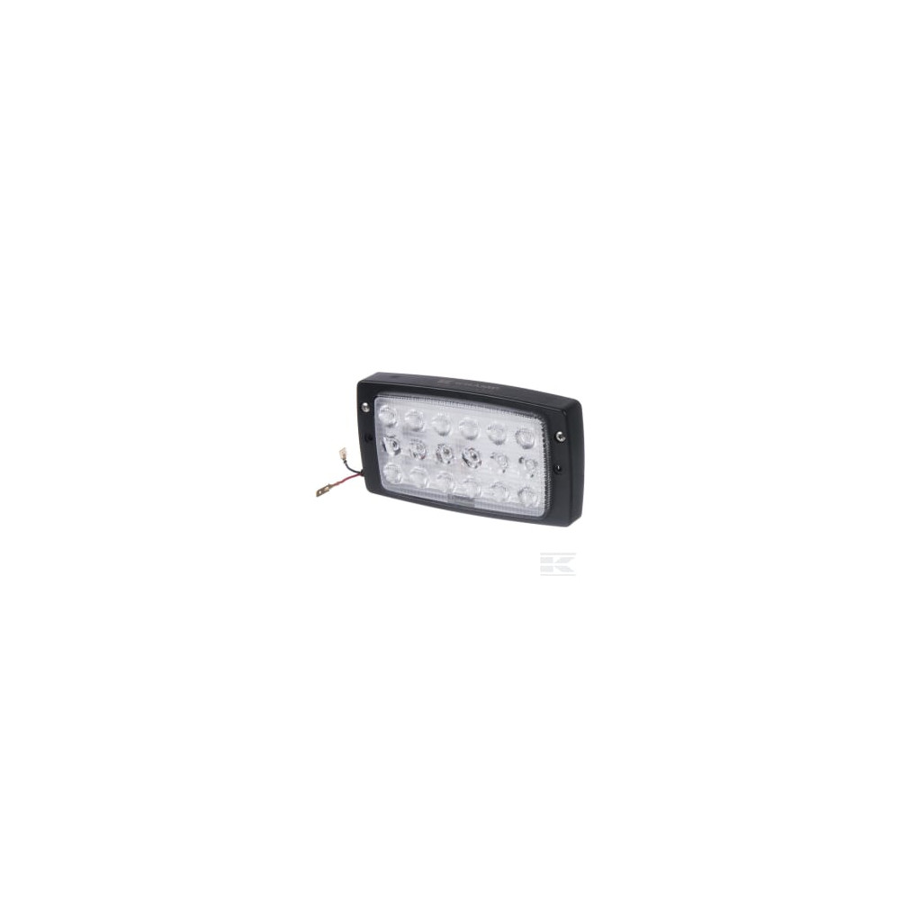 Kramp LA80300 Feu de travail LED rectangulaire 27W 3375lm 10-30V, blanc,182.5x48x101.5mm prise AMP, Combo, 18 LED Kramp