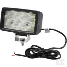 Kramp LA10630 Phare de travail LED, 40W, 5600lm, rectangulaire, 12/24V, blanc, 157x117x76.3mm, éclaire diffus, 12 LED