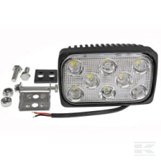 Vapormatic VLC6113 Feu de travail LED, 5W, 2560lm, rectangulaire, 12/24V, transparent, 100x70x160mm, 8 LED,Vapormatic