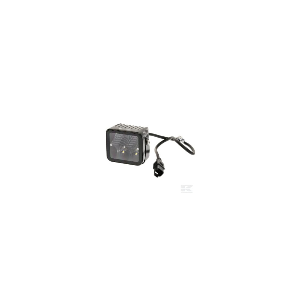Kramp LA10608 Lampe de travail indirecte LED, 40W, 4800lm, carrée, 12/24V, blanche, 81x82,5x67,5mm prise Deutsch, faisceau la