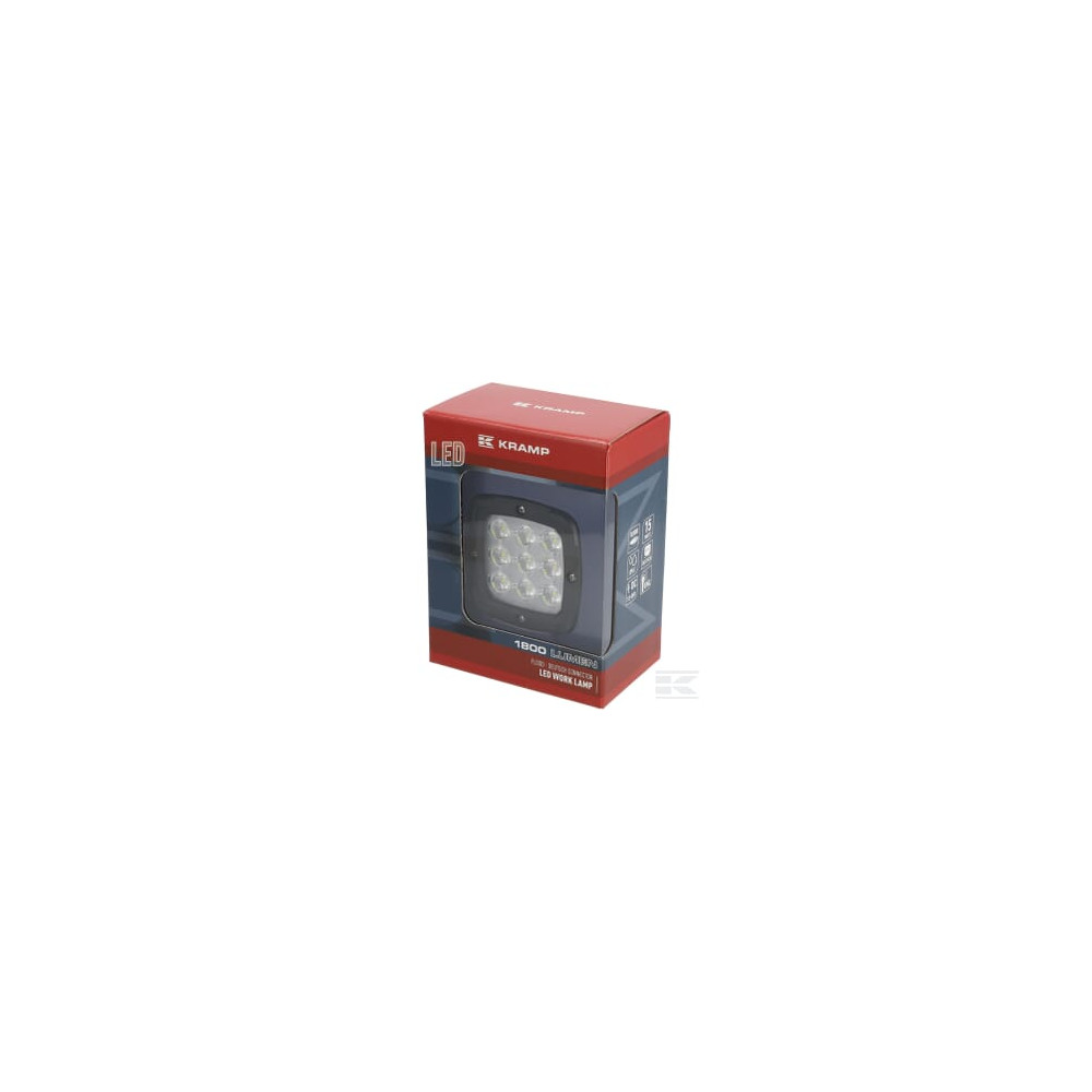 Kramp LA10099 Phare de travail LED 13.5W 1800lm Faisceau large Deutsch