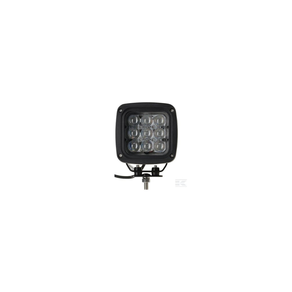 Kramp LA10617 Lampe de travail LED, 45W, 4050lm, carrée, 12/24V, bleue, 126x151x95mm prise Deutsch, faisceau étroit, 9 LED
