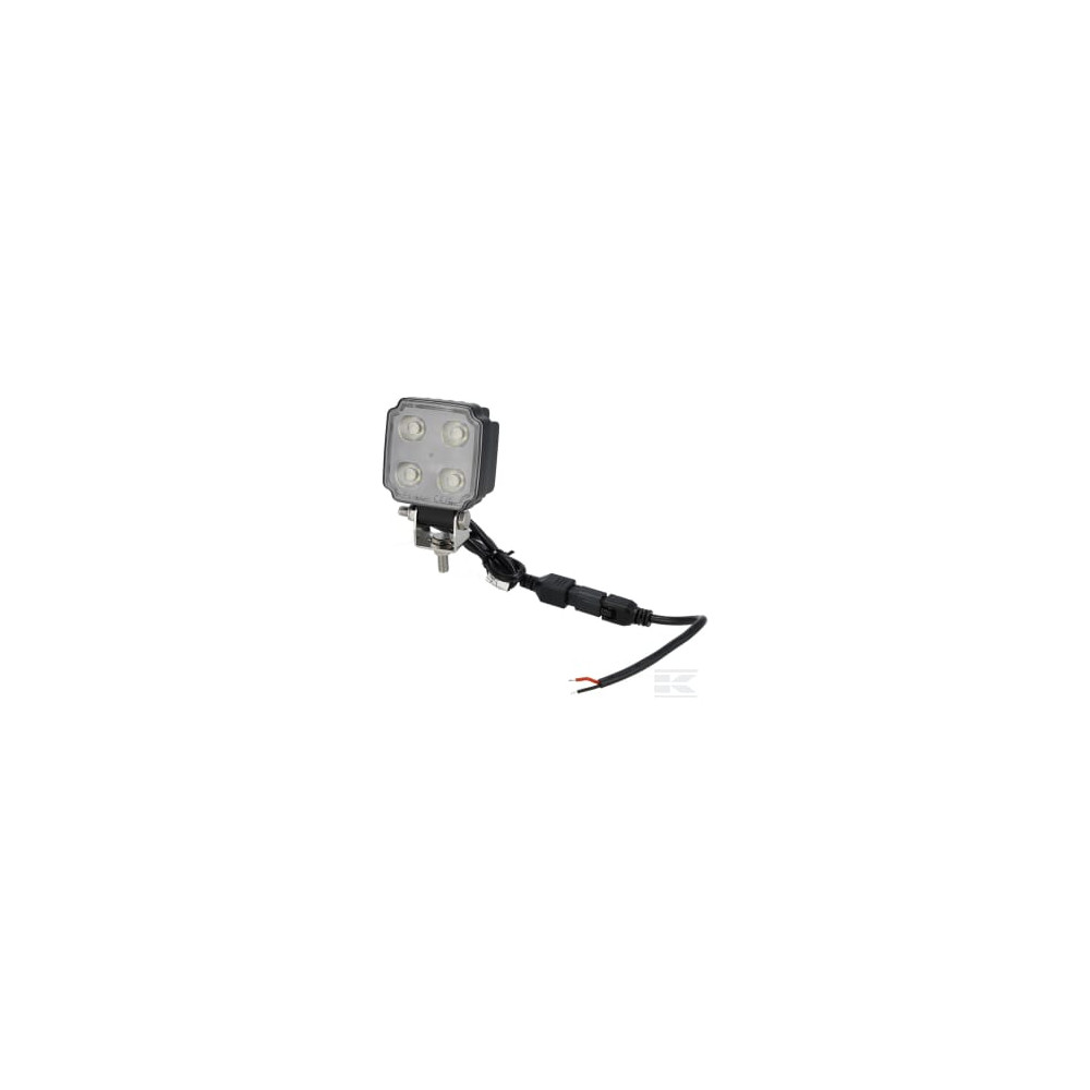 Kramp LA10905 Phare de travail LED, 20W, 3000lm, carrée, blanche, 75x47x107,5mm, Deutsch 2 fiches, faisceau diffus, Kramp