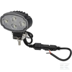 Kramp LA10906 Phare de travail LED, 20W, 3000lm, ovale, blanc, 100x54x93mm, Deutsch 2 broches, faisceau diffus, Kramp