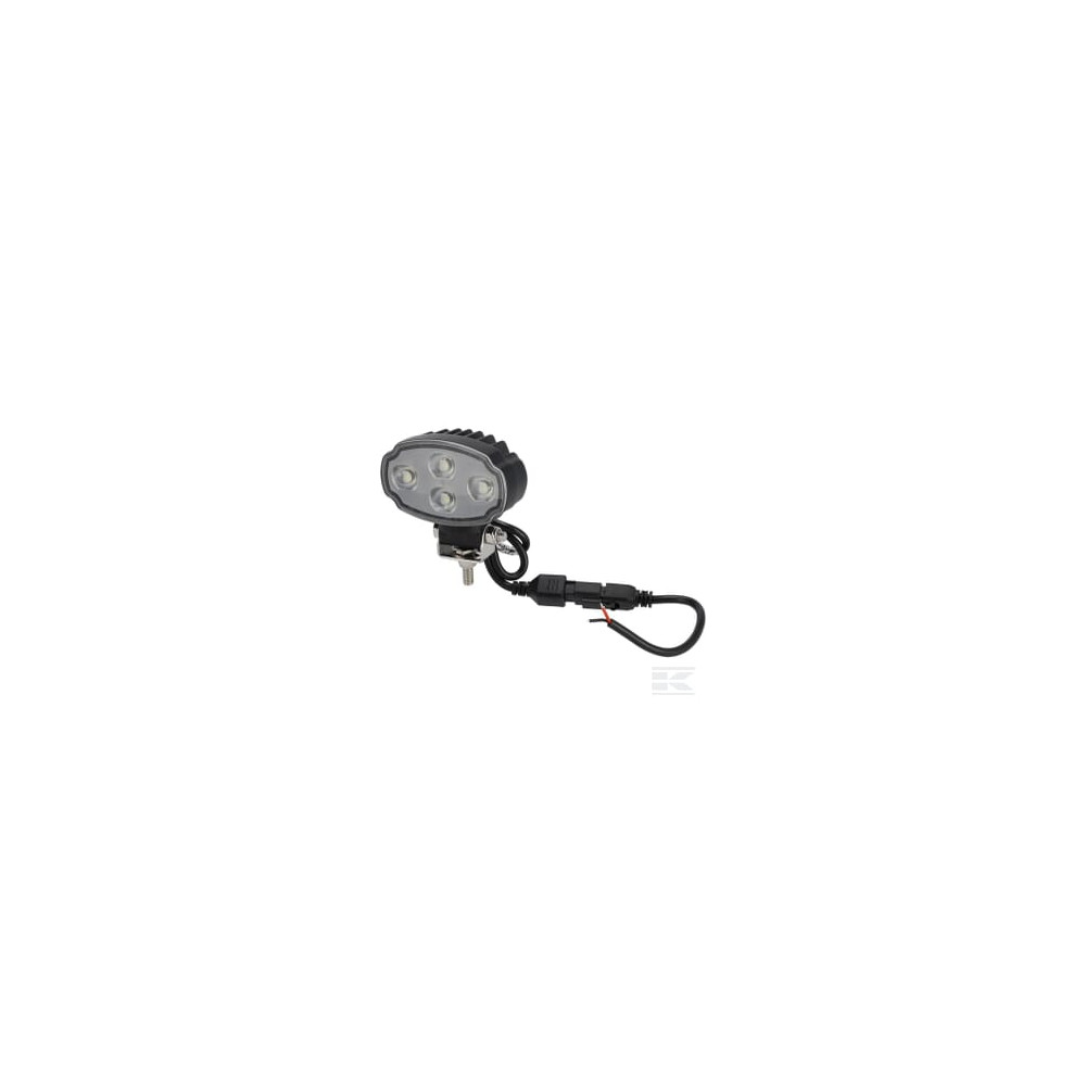 Kramp LA10906 Phare de travail LED, 20W, 3000lm, ovale, blanc, 100x54x93mm, Deutsch 2 broches, faisceau diffus, Kramp