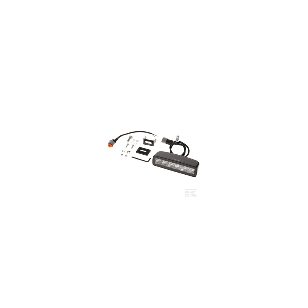 Kramp LA10610 Lampe de travail indirecte LED, 30W, 2880lm, rectangulaire, 12/24V, blanc/orange, 157x49,7x60mm prise Deutsch,
