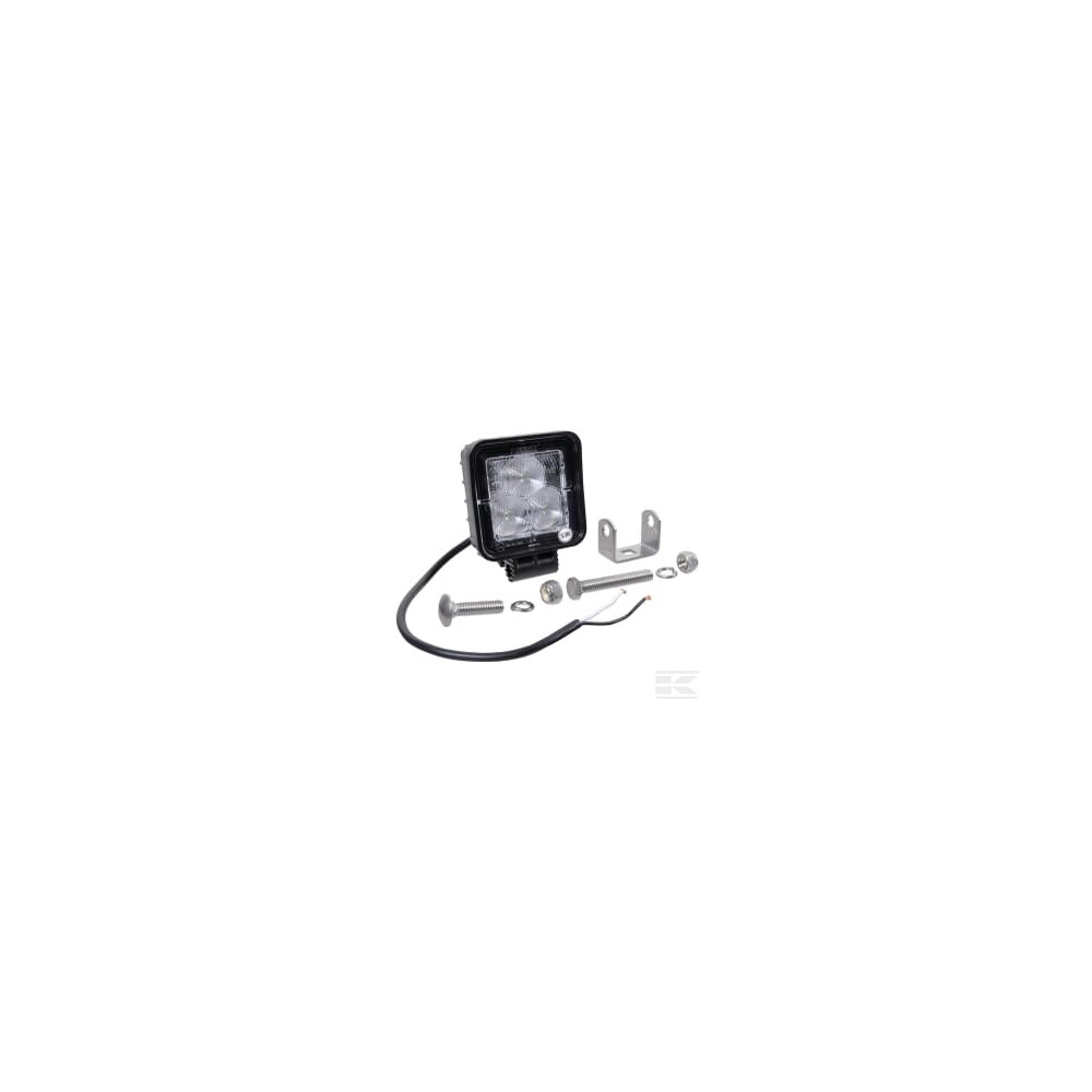 Kramp LA22817 Phare de travail LED carré 8W 720lm, 10/12/24/30V, 70x70mm, faisceau large, Kramp