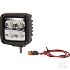 Kramp LA10091 Phare de travail LED, 40W, 4500lm, carré, blanc, 101x74.5x98mm
