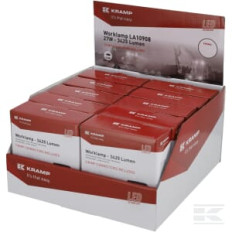 Kramp LA10908BOX Phare de travail LED, 27W, 3420lm, carrée, blanche, 96,5x48,5x124,5mm, Deutsch 2 broches, inondation, Kramp