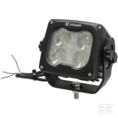 Kramp LA104041 Phare de travail LED, 70W, 6000lm, carrée, 10/45V, blanche, 120x110x72mm, dégivrage par capteur T°,faisceau la