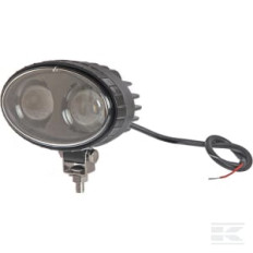 Kramp LA10601 Lampe de sécurité LED, bleue, 10 W, 250 lm, ovale, 10-80 V, Spot, 2 LED, Kramp