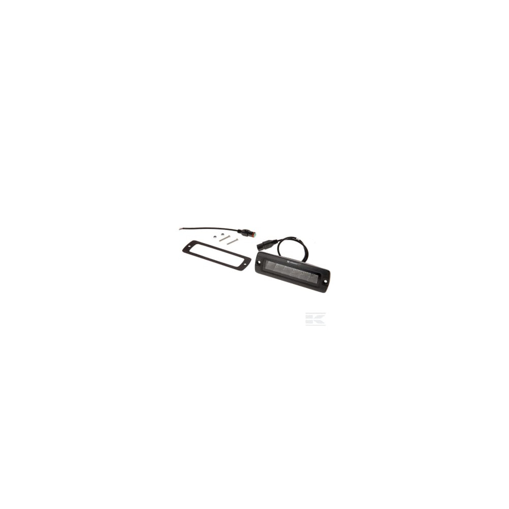 Kramp LA10611 Lampe de travail indirecte LED, 30W, 2880lm, rectangulaire, 12/24V, blanc, 157x49,7x60mm prise Deutsch, faiscea