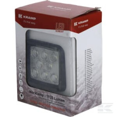 Kramp LA10088 Phare de travail LED carré blanc 24W 1920lm, 10/30V, 105x84x95mm faisceau large prise Deutsch 8 LED Kramp