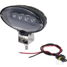 Kramp LA10448B Feu de travail LED 80W 8840lm ovale 10/30V 170x127x79mm, 9006 plug, faisceau large