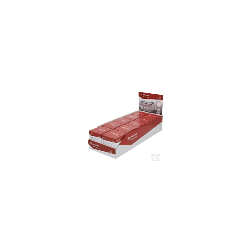 Kramp LA10906BOX Phare de travail LED, 20W, 3000lm, ovale, blanche, 100x54x93mm, Deutsch 2 broches, inondation, Kramp (boîte