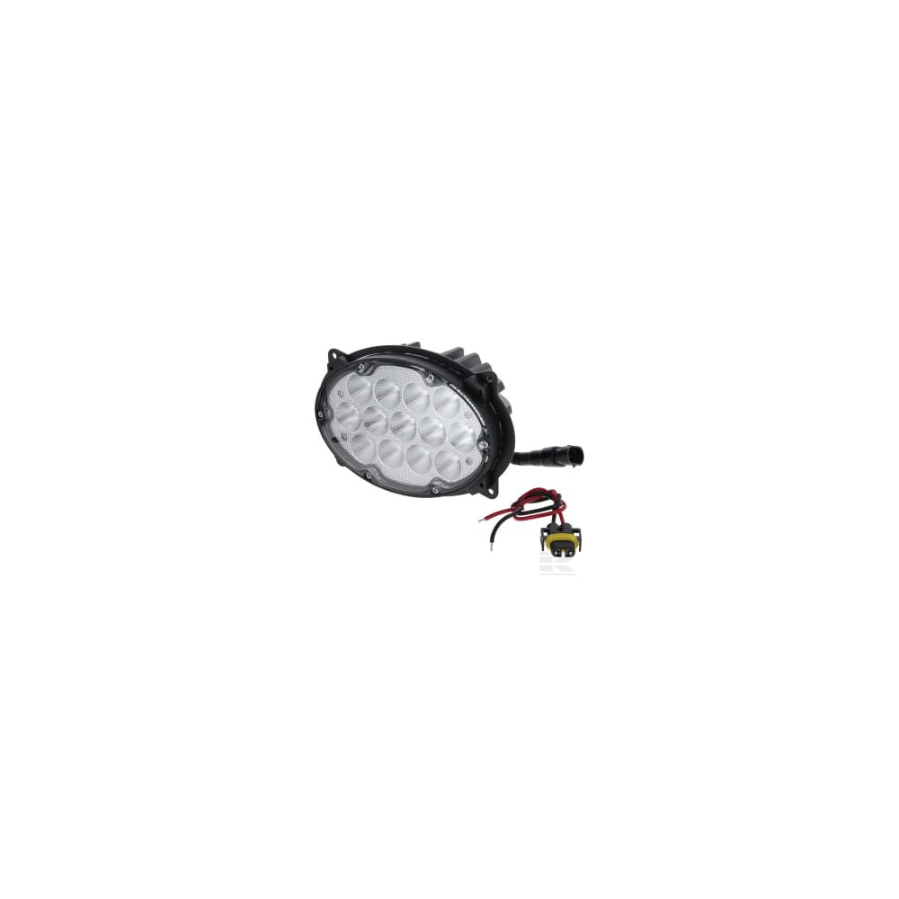 Kramp LA10642 Projecteur de travail LED, 65 W, 7 200 lm, ovale, 10/30 V, 180 x 120 x 90 mm, prise H9, projecteur
