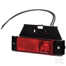 Kramp LA104112R Feu arrière multifonction LED, droit, avec plaque d'immatriculation latérale, rouge/orange/blanc, 12-24 V, 23