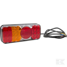 Kramp LA40004 Feu arrière multifonction LED, rond, 12-24V, Ø 152mm, 5 fiches,