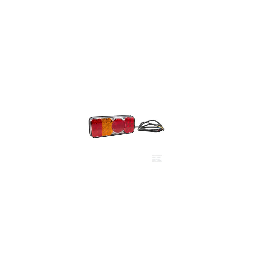 Kramp LA40004 Feu arrière multifonction LED, rond, 12-24V, Ø 152mm, 5 fiches,