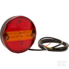 Kramp LA40014 Feu arrière multifonction LED, rond, 12-24V, Ø 140mm, 7 fiches,