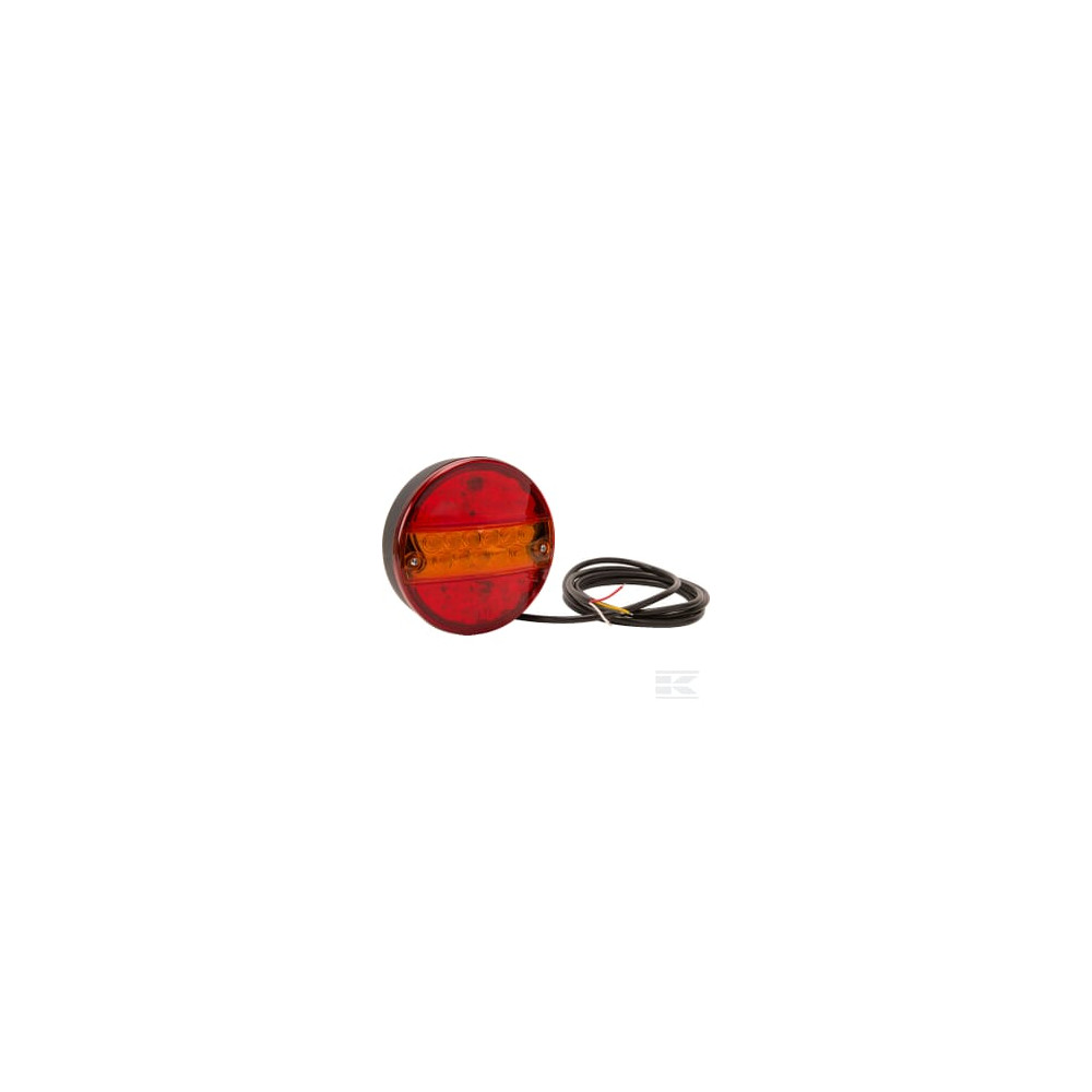 Kramp LA40014 Feu arrière multifonction LED, rond, 12-24V, Ø 140mm, 7 fiches,