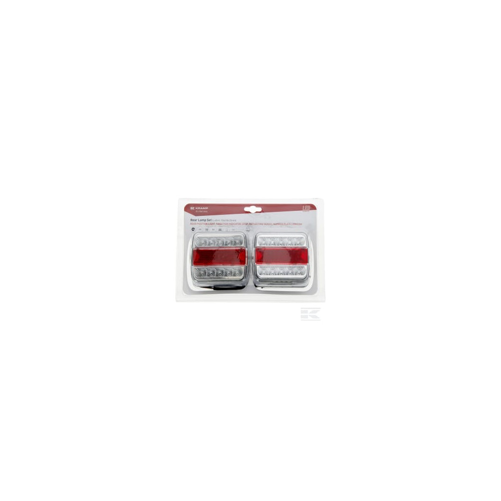 Kramp LA40053 Feu arrière multifonction LED, rectangulaire, 12-24V, 236x104x61.5mm,