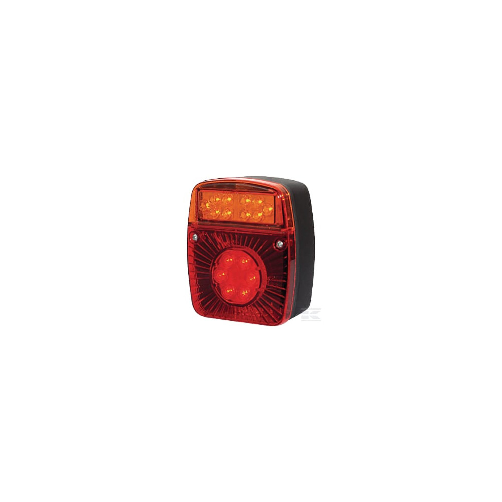 Kramp LA99200SKR Kit de feux arrière LED, carré, 12V, 100x100x40mm, Baïonnette 5 broches