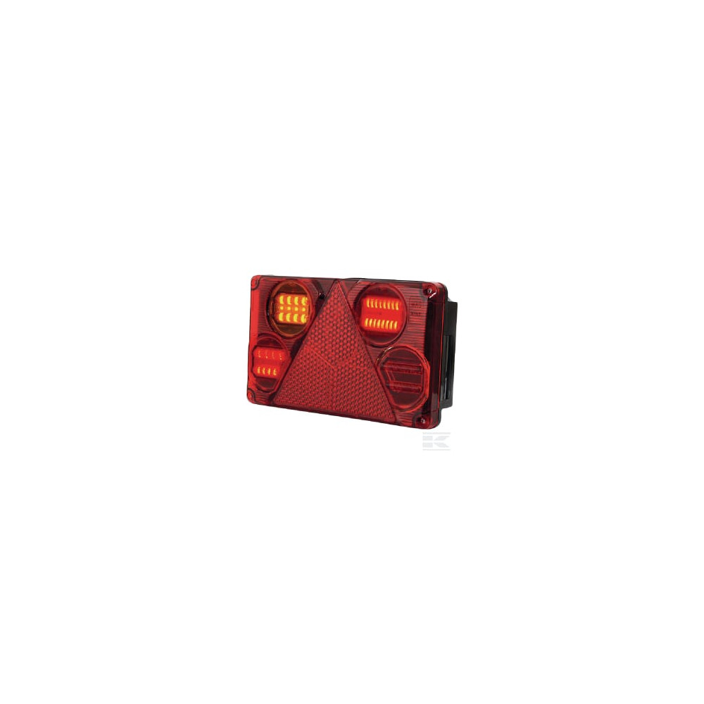 Kramp LA40023 Feu arrière LED rectangulaire droit, 12-24V, 232x142x59mm